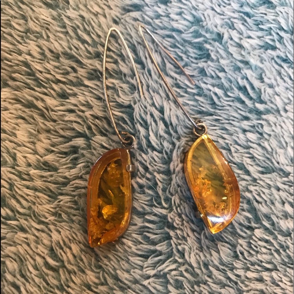 amber earrings